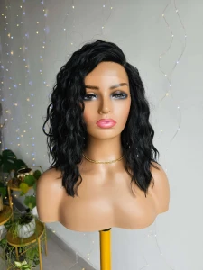 Peruka Iza fale, kolor czarny, long bob 