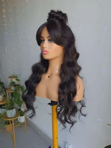 Peruka Jennifer 04 –naturalny ciemny brąz, lekkie fale  
