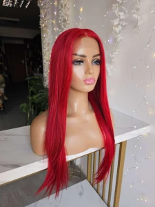 Cherry  - peruka premium lace front soczysta czerwień 