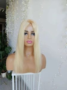 Topper damski Natalia – włosy naturalne, jasny blond