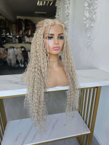 Peruka premium Marietta afroloki, jasnyblond  